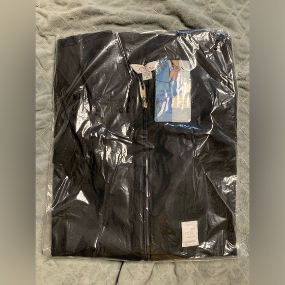 Cira Nurse Uniform /Scrubs Mao Neck Cut - Black - Picture 2 of 5